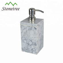 Dispensador de sabão de mármore shampoo de pedra real elegante